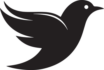 Bird flying side view vector illustration