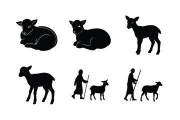sheep silhouette bundle design