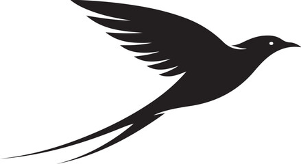 Bird flying side view vector illustration
