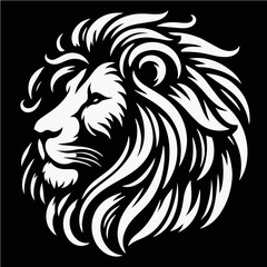 Lion Head Line Art SVG