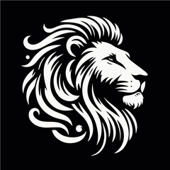 Lion Head Line Art SVG