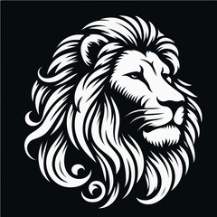 Lion Head Line Art SVG