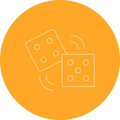 Dice icon single icon vector illustration