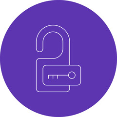 Obraz premium Door hanger icon 1 single icon vector illustration