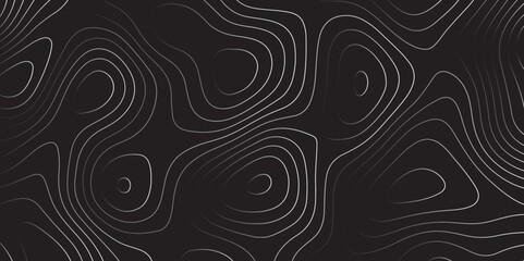  Landscape geodesy topography map background. black white  illuminated topographic lines on transparent background. Line texture pattern
