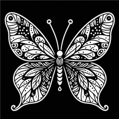 Butterfly Line Drawing SVG