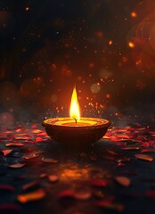 burning candles in the water