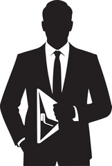 Businessman with briefcase vector illustration