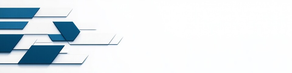 Blue Blocks Abstract Background, LinkedIn cover, copy space, AI Generated