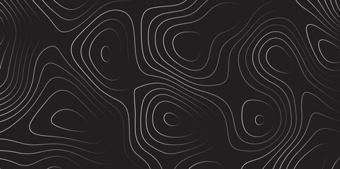  Landscape geodesy topography map background. black white  illuminated topographic lines on transparent background. Line texture pattern
