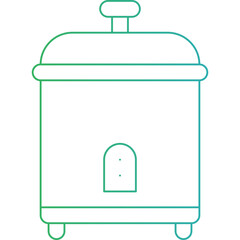 Cooking pot icon single icon vector illustration