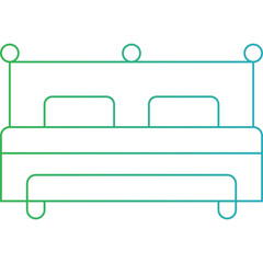 Double bed icon single icon vector illustration