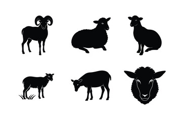 sheep silhouette bundle design