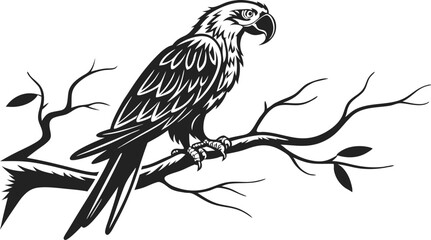 Fototapeta premium eagle on a branch