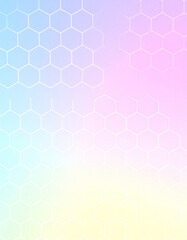 Pastel Hexagon Pattern Background: Soft Gradient, 3D Render.artwork, colourful, gradient, graphic, soft, three-dimensional, vibrant, visual, abstract, art, computer, hexagon, light, modern, shape, 