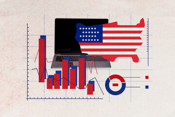 Trend artwork poster composite sketch image collage of sanctions affect international trade...