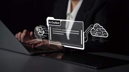 AI Virtual Assistant Artificial Intelligence Chatbot Controlled by Prompt Engineering for...