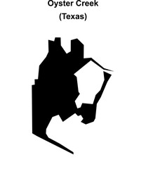 Oyster Creek (Texas) blank outline map
