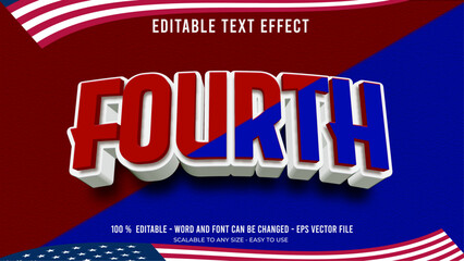 Naklejka premium fourth editable text effect 