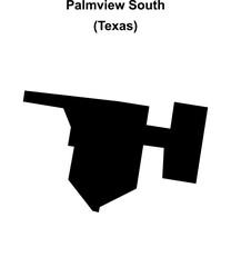 Palmview South (Texas) blank outline map