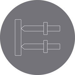Sword icon single icon vector illustration