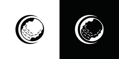 simple golf ball logo vector