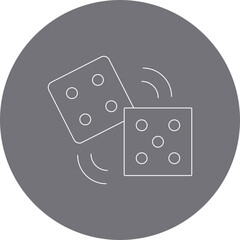 Dice icon single icon vector illustration