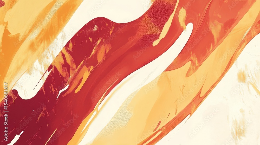 Canvas Prints vibrant abstract waves of red and yellow for modern design concepts