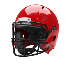 Fototapeta premium Crimson Conquest A Football Helmet isolated on transparent baackground