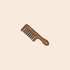 Hair Brush icon flat vector design. 