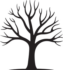 Lonely tree vector illustration