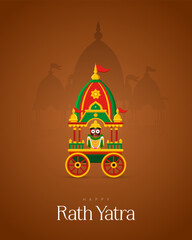 Illustration of the Rath Yatra festival celebrating Lord Jagannath’s chariot procession. Ideal for spiritual artwork, Indian religious posters, festival banners, and social media graphics
