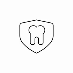 dental protection shield icon sign vector