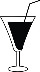 cocktail glass with cocktail