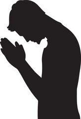 Man praying vector illustration