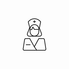 healthcare professional nurse icon sign vector