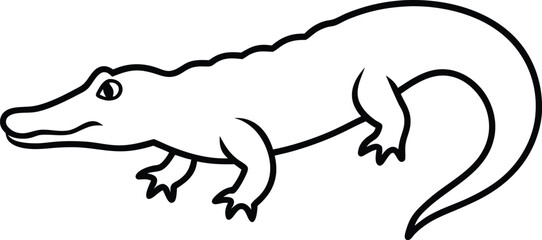 vector illustration of a Crocodile