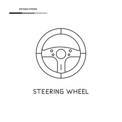 Steering Wheel Icon Vector Design. 