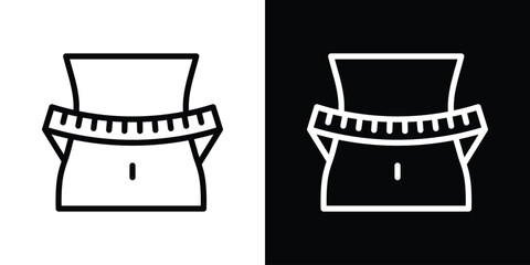 Weight loss icon design. simple stroke line vector icon set