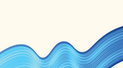 Blue wave background with white space vector template for business designs