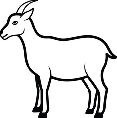 Goat silhouette vector