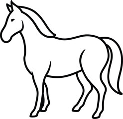 vector illustration of a horse