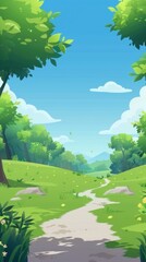 Fototapeta premium A Winding Path Through a Lush Forest