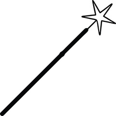 vector illustration of a magic wand