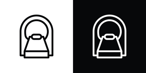 Tomography icon design. simple stroke line vector icon set