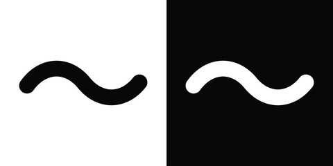 Tilde icon design. simple stroke line vector icon set