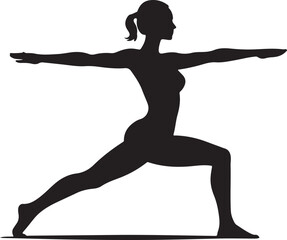 Fototapeta premium Woman doing yoga vector illustration