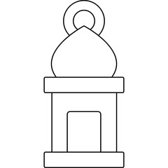 Lantern icon 1 single icon vector illustration