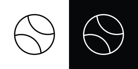 Tennis icon design. simple stroke line vector icon set