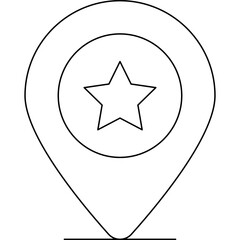 Star location icon single icon vector illustration